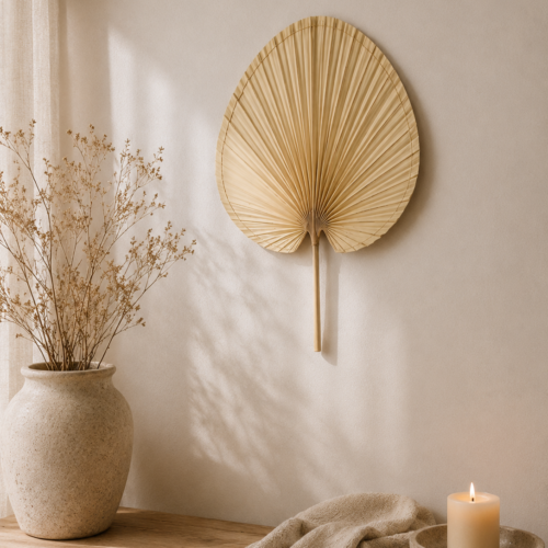 Abanico Decorativo Laos Natural 42x30 cm