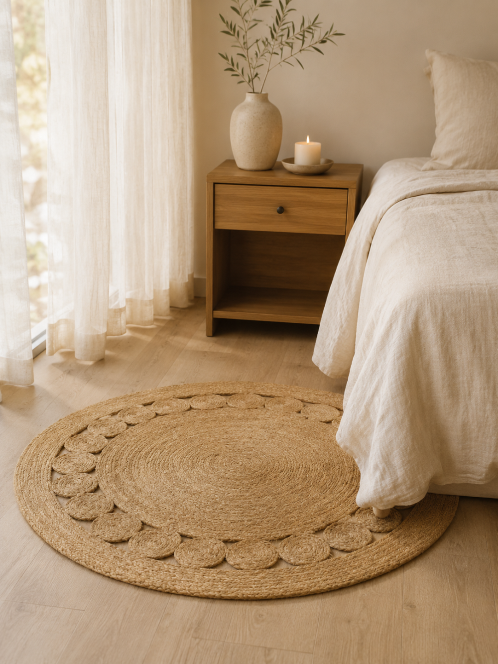 Alfombra Circle de Fibras Naturales 1,20 m