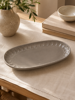 Bandeja Grey Cerámica 30x19 cm