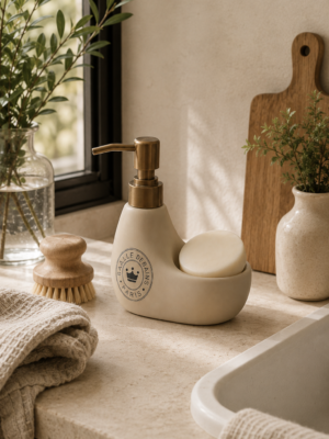 Dispenser de Jabón París Beige con Esponja