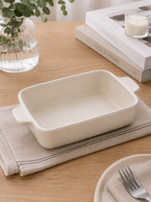 Fuente rectangular crema 21.5*13*5